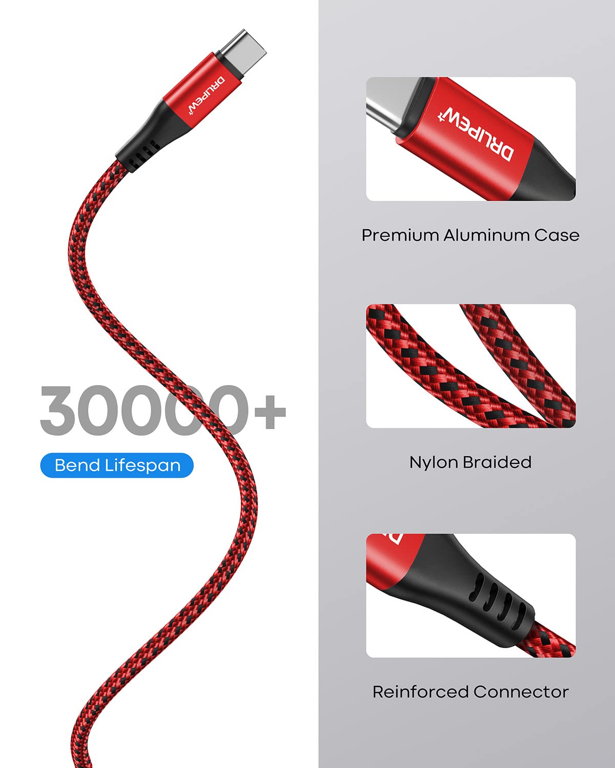 USB C Charger Cable 3Pack 3M/10FT,USB Type C Fast Charging Cable Braided