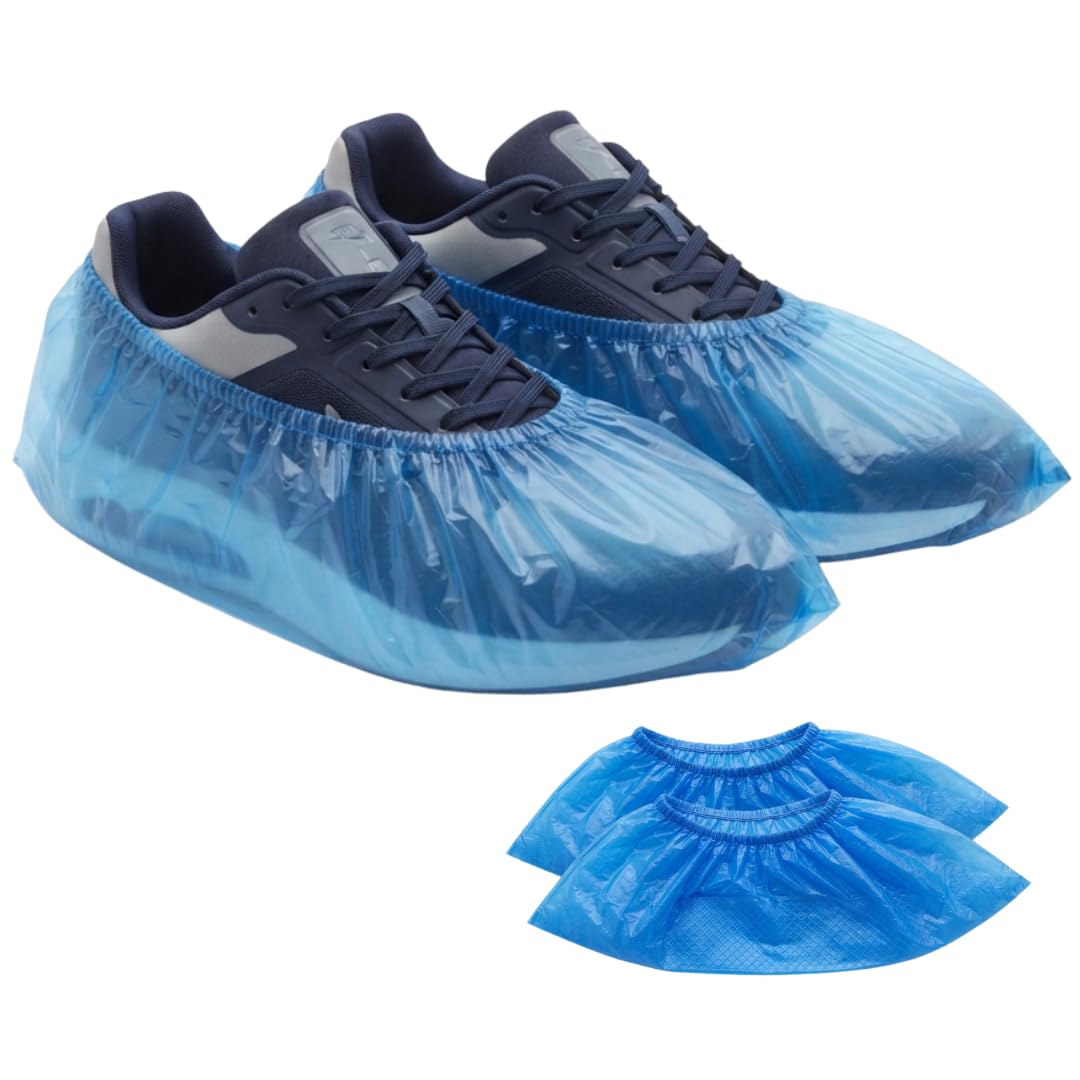 ABENA Shoe Cover | Extra Large Measuring 41x15cm | Blue Non-Sterile Single Use Shoe Covers Disposable | Durable Disposable Shoe Covers | Anti-Slip Boot Cover and Shoe Protector