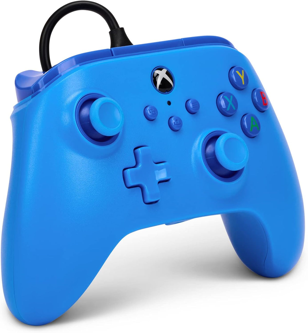 PowerA Wired Controller For Xbox Series X & S, Xbox One, PC, Windows 10 & 11, Dual Rumble Motors, Detachable 10ft USB Cable, 3.5mm Stereo Headset Jack, Official: Blue