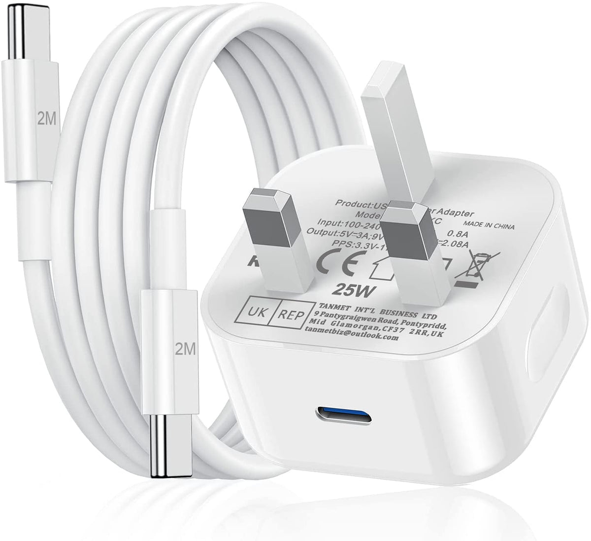 iPad Charger,New Apple iPad USB C Fast Charger Cable and Plug 25W Charge for i Pad Pro 12.9 11 13 inch 4th 5th 6th M4 2024 Generation/Air 10.9" 4-7 Gen M2 M3/Mini 6 A17 Pro/Pad 10th A16 11th 2025-2022