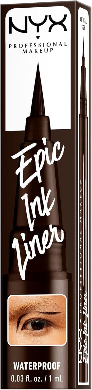 NYX Professional Makeup Eye Liner, Epic Ink Waterproof Liner, Black