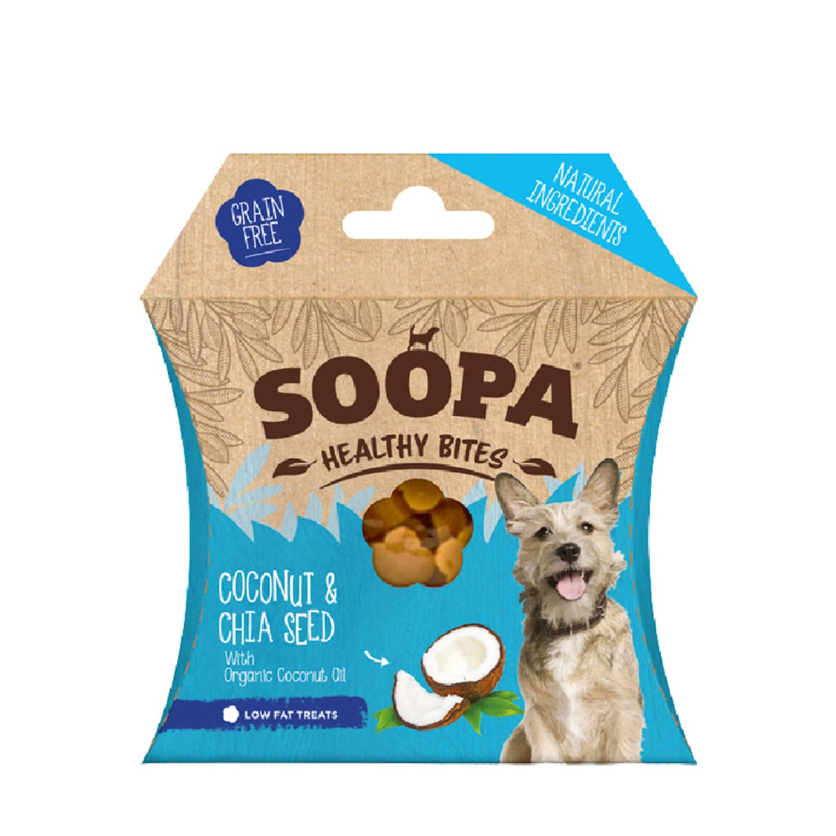 Soopa Strawberry Dog-Quiri Healthy Bites, Dog Training Treats, 50 g, 1-Pack