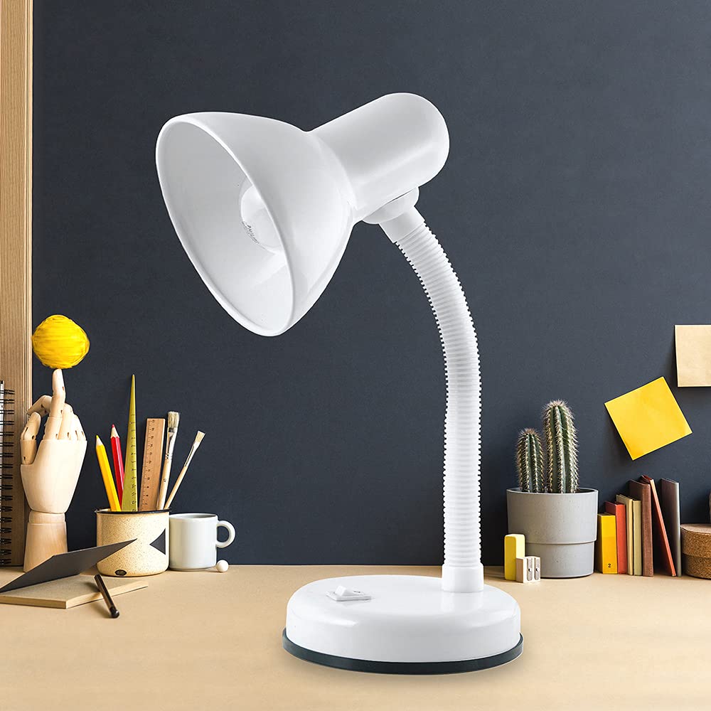 HOMELIFE 35w 'Classic' Flexi Desk Lamp with Versatile Flexible Neck - Integral On/Off Switch - Approx. 34cm Height - L958BK - Onyx Black