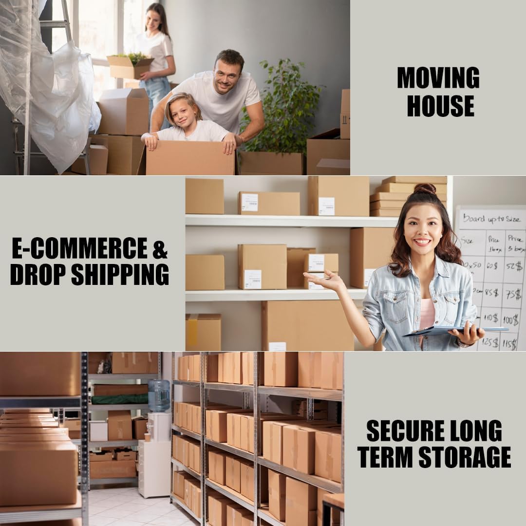 Packaging Tape, Industrial Brown Parcel Tape 3 Rolls With Low Noise - 48mm X 66m, Secure Sticky Brown Tape For Box Packaging, Moving Boxes, Packing Tape Strong For Moving House (3 rolls)