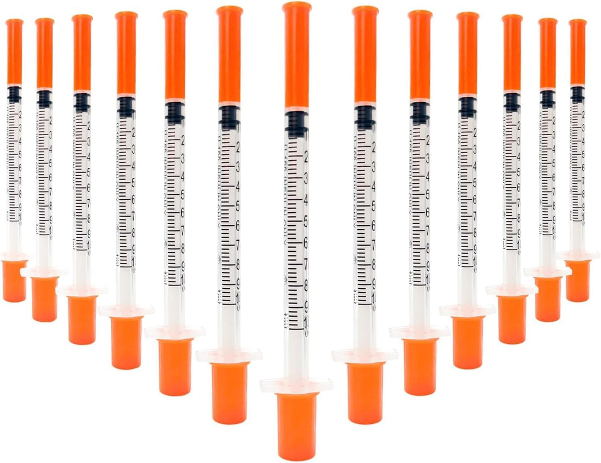 1ml Syringes 31G 8mm, 20-Pack Individually Sealed