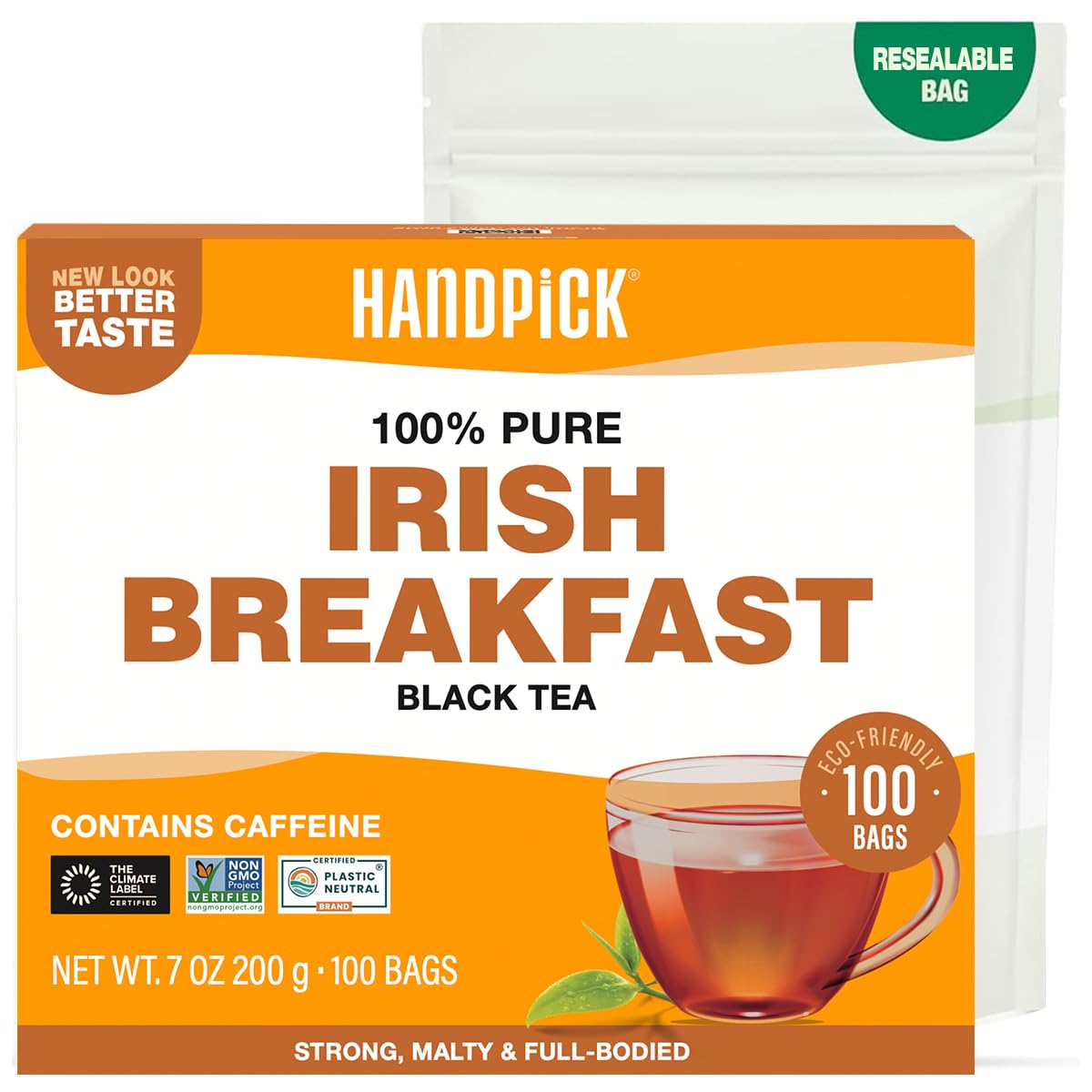 HANDPICK, Spearmint Tea Bags (100 Count), Spearmint Leaf Tea Bags