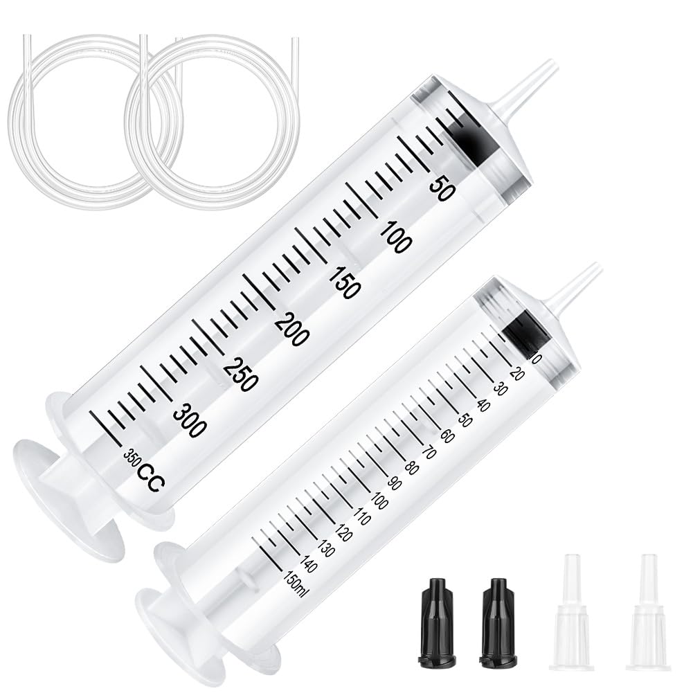OFFCUP Plastic Syringes, 3pcs 20ML No Needle Syringe Individually Packaged