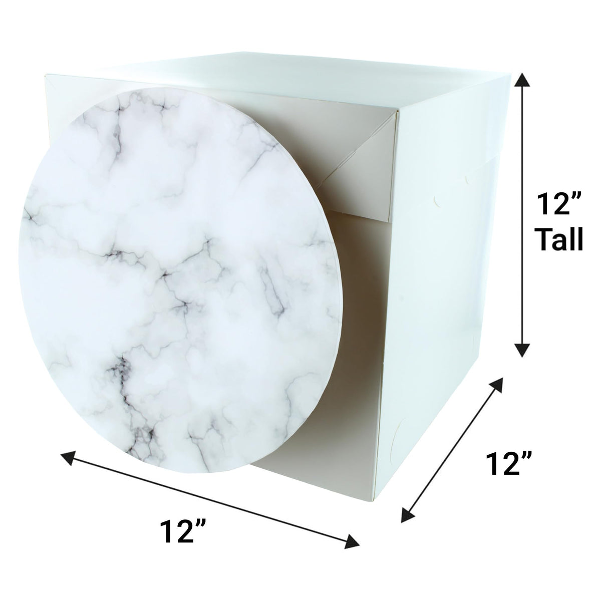 Culpitt 8" (20cm) Marble Print Masonite Board & Extra Tall Box Set
