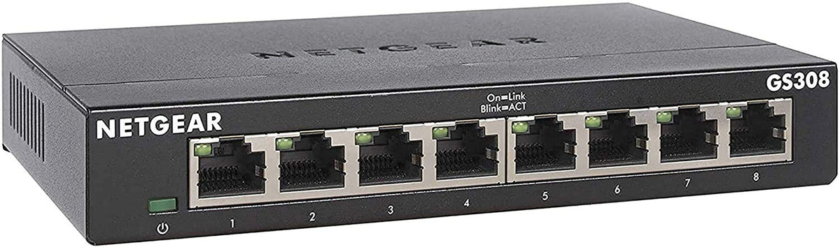 NETGEAR 5 Port Gigabit Network Switch (GS305) | Unmanaged Ethernet Switch | Ethernet Splitter | Silent Operation | Desktop or Wall Mount