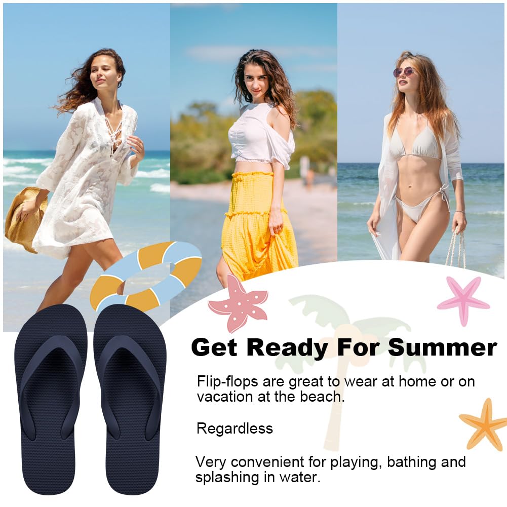 Aomig Unisex Flip Flops Ladies Girls Mens Flatform Beach Flip-Flop Slim Rubber Flip Flops Women's Yoga Mat Comfortable Beach Platform Sandals Slip-Resistant Flat Flip Flops
