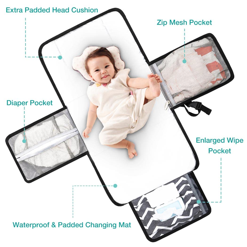 Lekebaby Portable Nappy Changing Mat Travel Baby Change Mat