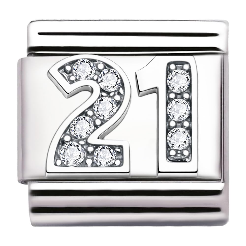 Italian Charm Link Number Birthday Milestones fit 9mm bracelet