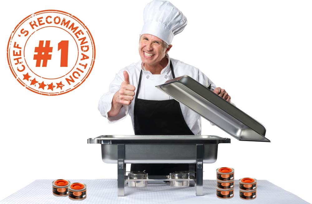 Luminar Resealable-Wick Chafing Fuel Cans, 24 Pack, 6 Hour - Premium Quality Burners for Food Warmers - No More Spills, Waste, or Hassle - Perfect for Convenient, and Long-Lasting Event Catering