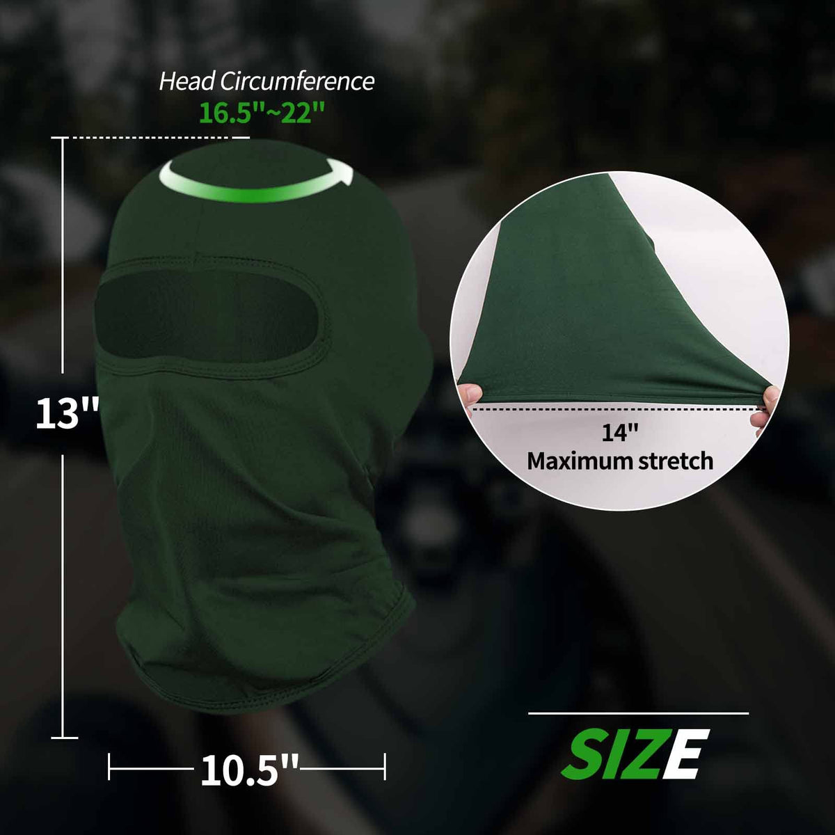 LONGKING Balaclava Ski Face Mask, UV Protector Windproof Lightweight Neck Warmer Motorcycle Cycling, Skiing, Snowboarding for Men/Women