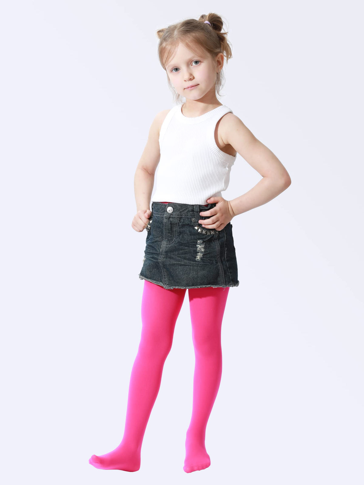 EVERSWE Girls Semi Opaque Tights, 40D Microfiber Tights