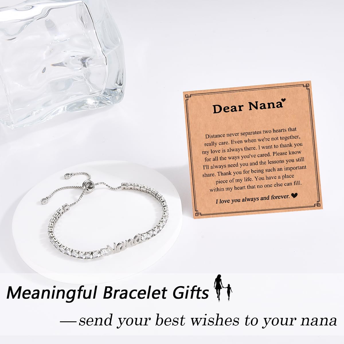 Birthday Gifts for Women Girls, Sparkling Cubic Zirconia Tennis Bracelet Gifts, Christmas Mothers Day Graduation Presents for Her