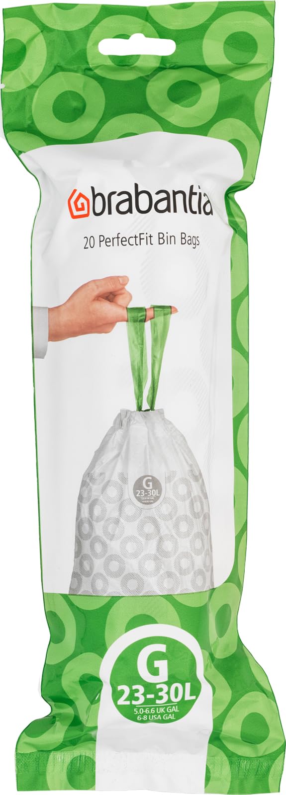 Brabantia Heavy Duty Perfect Fit Bin Liners (5 Packs of 20) 10-12 Litre