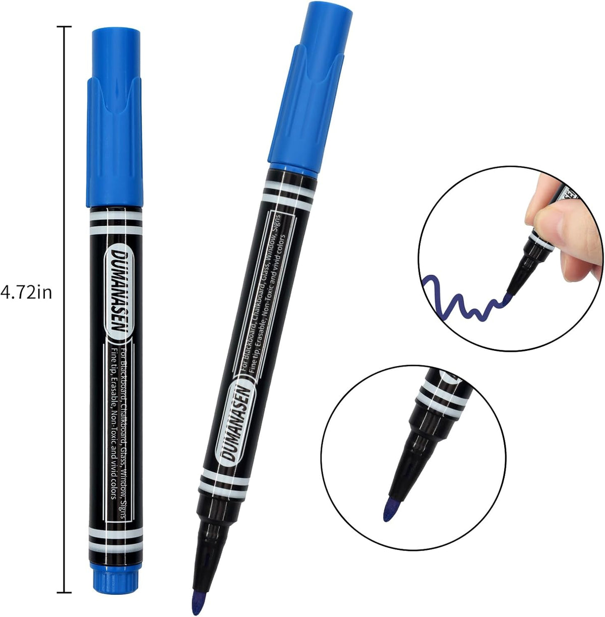 New Version 12pcs Chalk Pens for blackboard, Liquid Chalk pens for Chalkboard and Glass, Acrylic Calendar Planning Board, Whiteboard pens for Window Christmas Halloween, Chalk Pens 12 Pcs