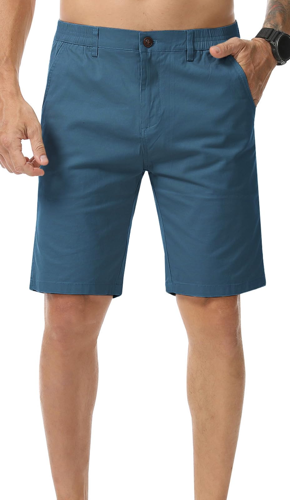 Men’s 7”/ 9” Chino Shorts Casual Elasticated Waist with 4 Pockets