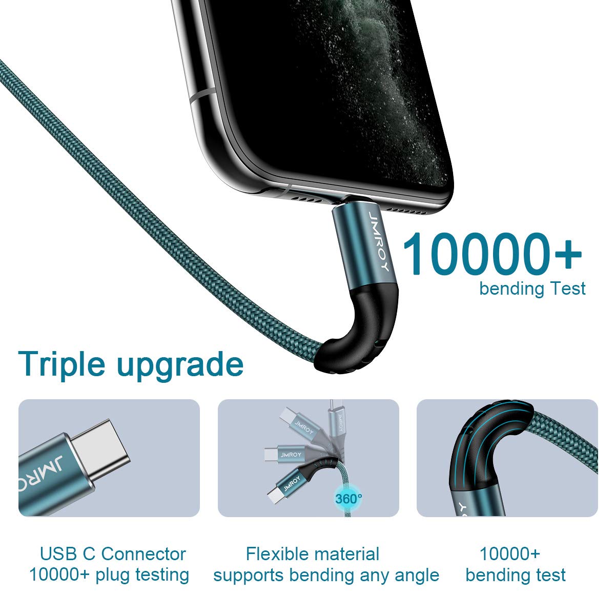 Extra long USB to USB C Cable 3m, PS5 Controller Charging Cable Type C Charger cable for Samsung Galaxy S22 S21 S20 Plus Note 10 9 8, Google Pixel,LG, Playstation 5, Xbox Series X/S