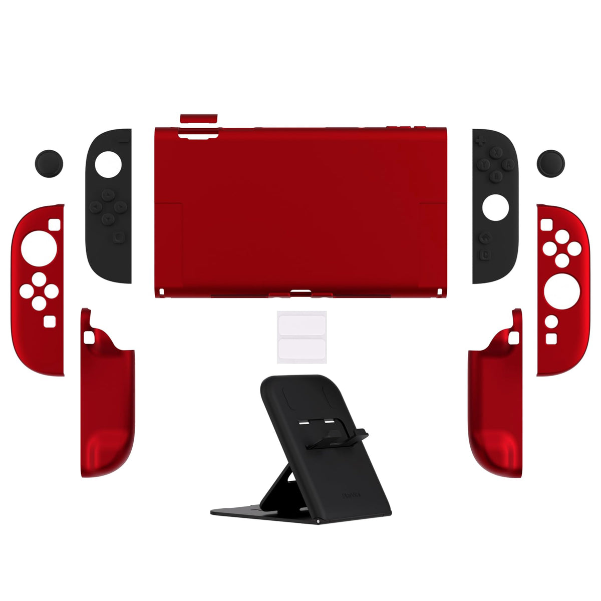 PlayVital Solid Color Series Protective Case for Nintendo Switch 2, Anti-Scratches Hard Shell Dockable Grip Cover with Extra Foldable Stand & Thumb Grips for Nintendo Switch 2 - Cherry Blossoms Pink