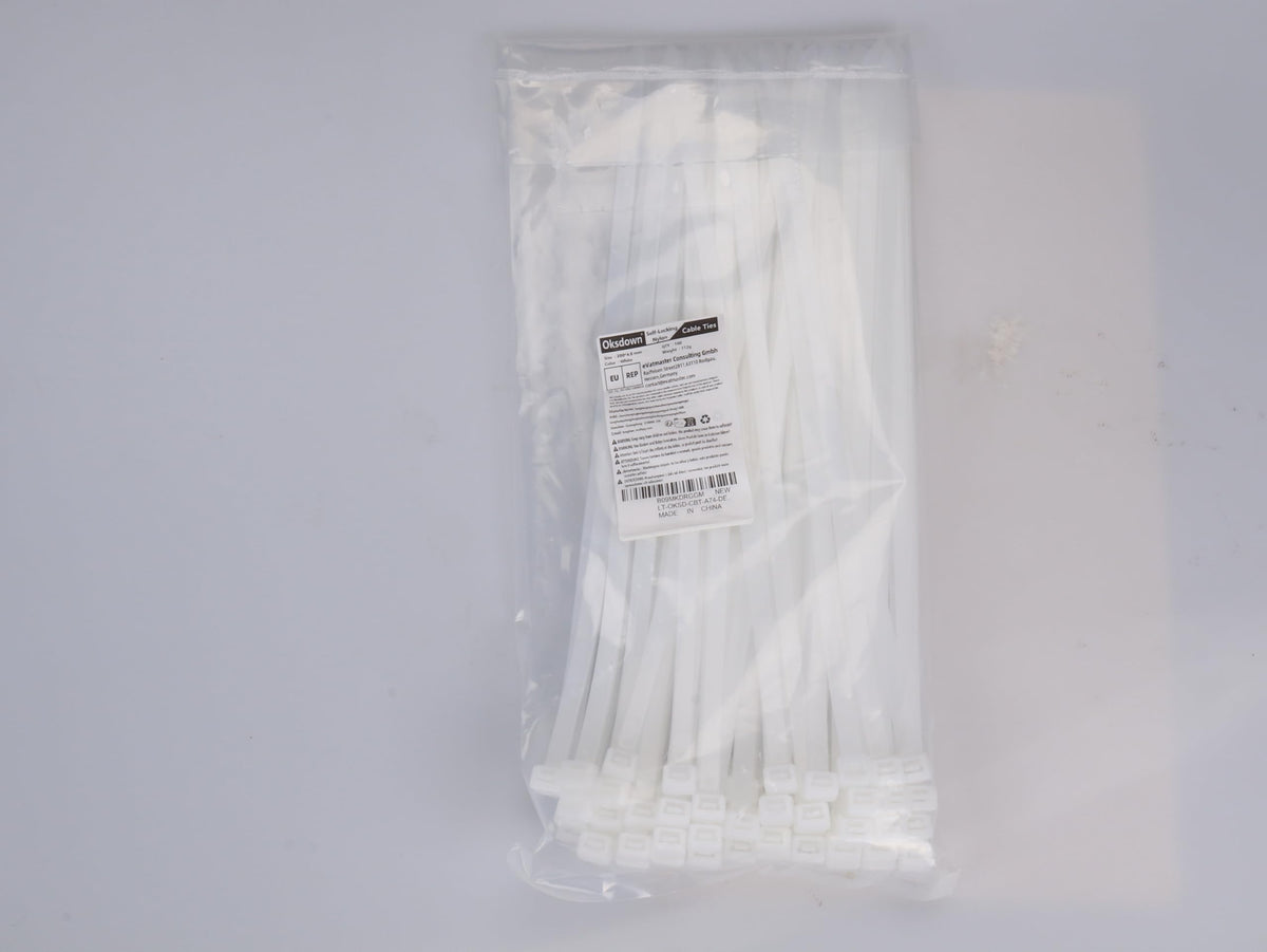 100 Pack Yellow Plastic Cable Ties 300mm×3.6mm Heavy Duty Strong Nylon Premium Self Locking 12 inch/30 cm Long Zip Tie Wraps