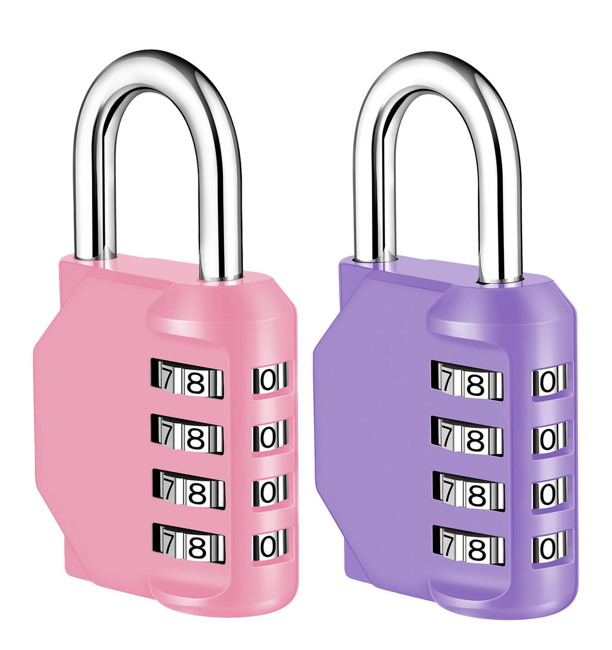 NAGE Padlocks with Code, Combination Lock 4 Digit Gym Locker (1P, Red)