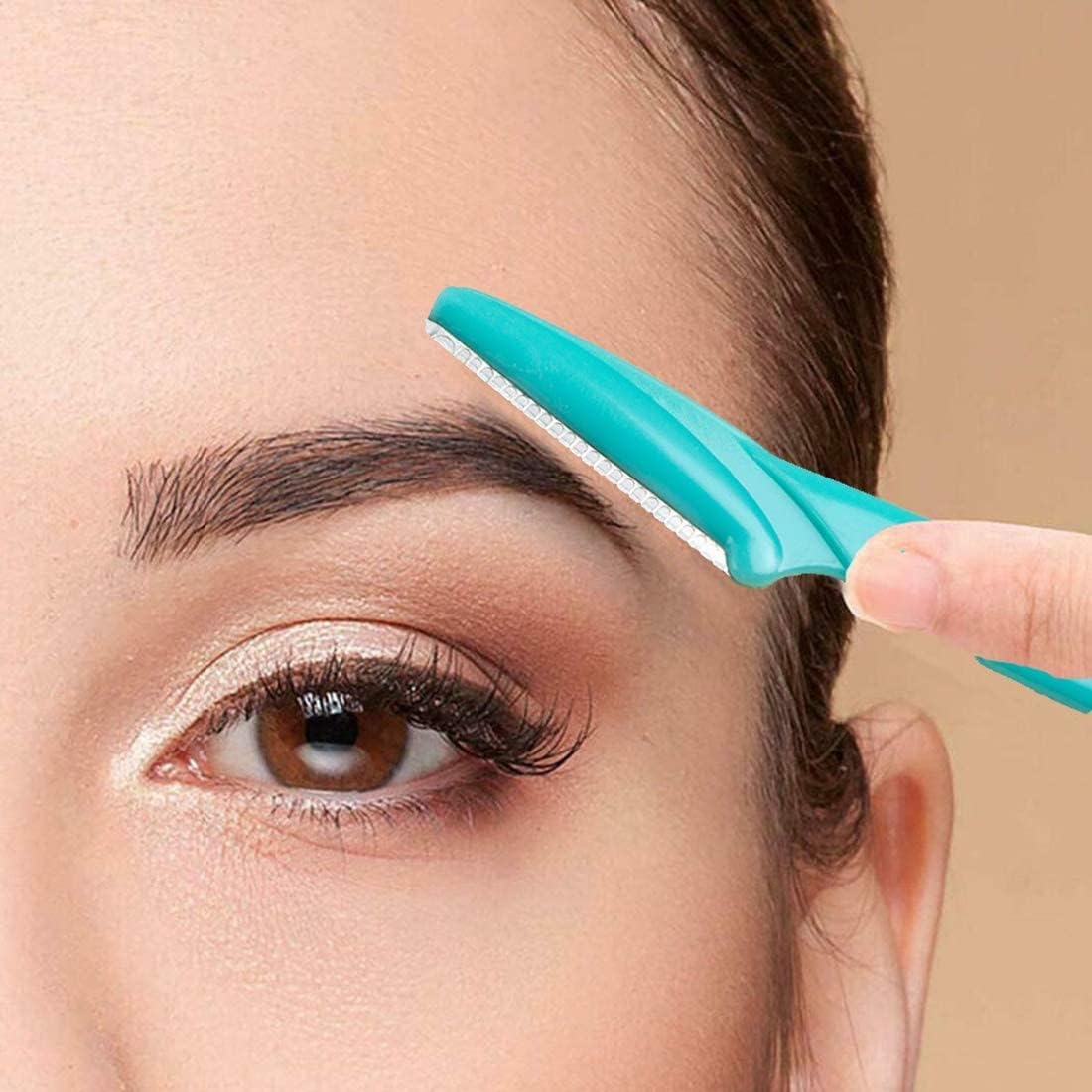 DDSHUN Eyebrow Razors Eyebrow Razors Shaper Trimmer Shaver Facial Hair Remover Exfoliating Dermaplaning Tool with Precision Cover Cosmetic Exfoliating Makeup for Women and Men - 24PCS