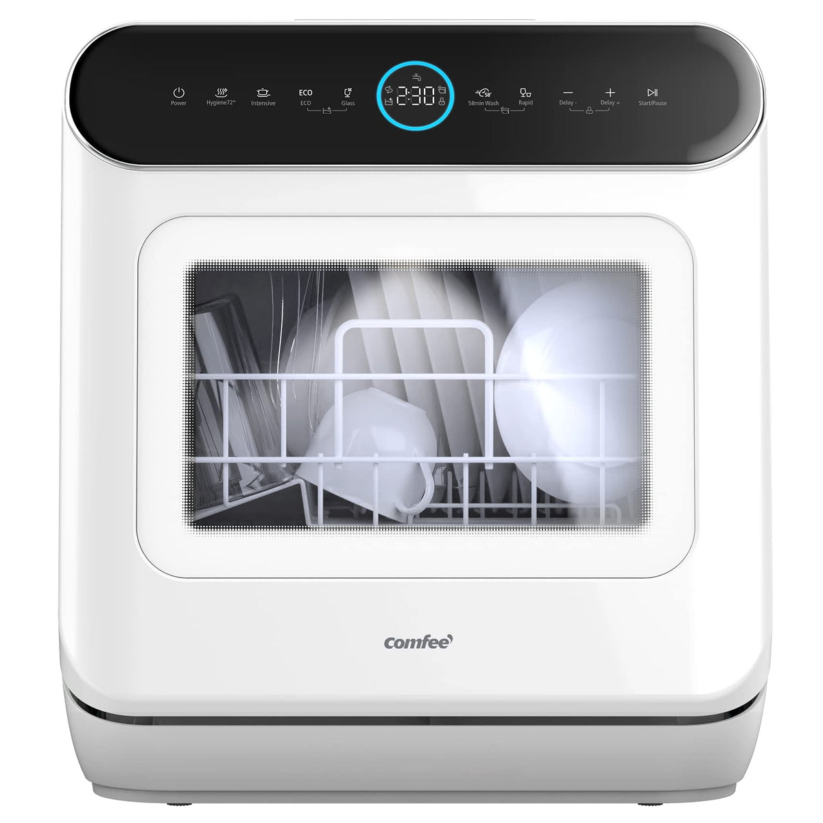 COMFEE' Table Top Dishwasher, No Plumbing Needed, for Singles & Couples
