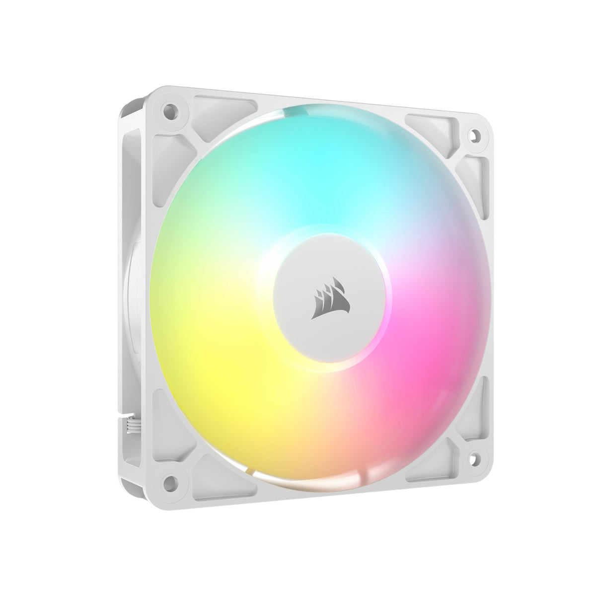CORSAIR RS120 ARGB 120mm PWM Fans – Daisy-Chain Connection – Low-Noise – Magnetic Dome Bearing – Triple Pack – White