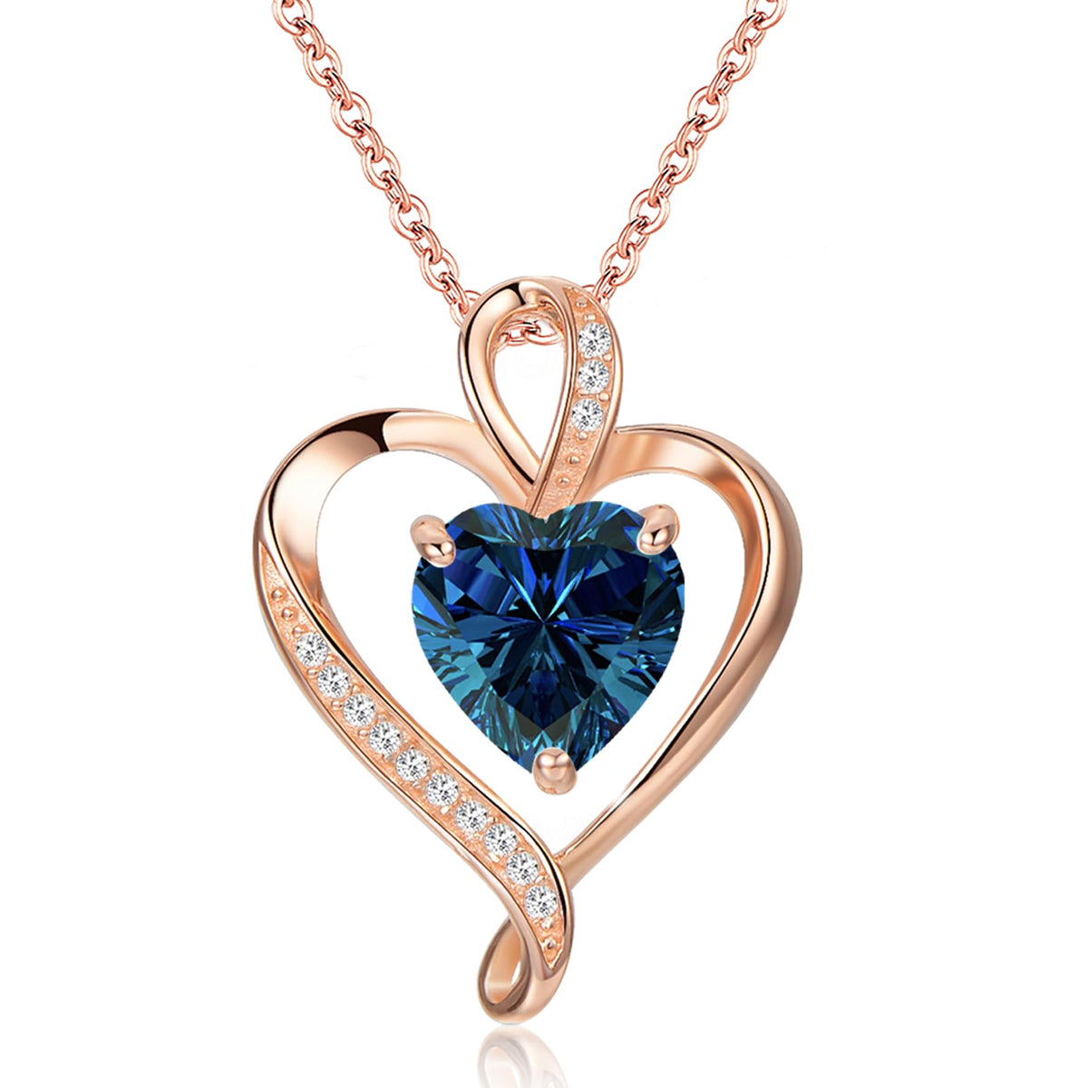 LAVUMO Heart Necklace for Women 925 Sterling Silver Love Pendant Jewellery
