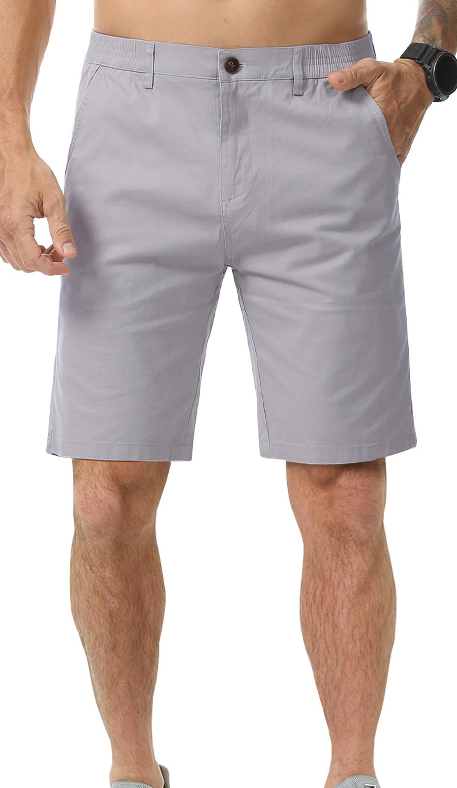 Men’s 7”/ 9” Chino Shorts Casual Elasticated Waist with 4 Pockets