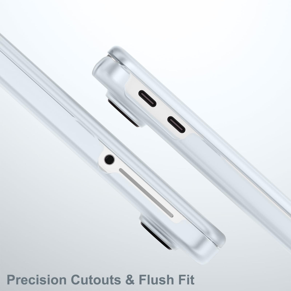 MOSISO Compatible with MacBook Air 13 inch Case M5-M2, Crystal Clear