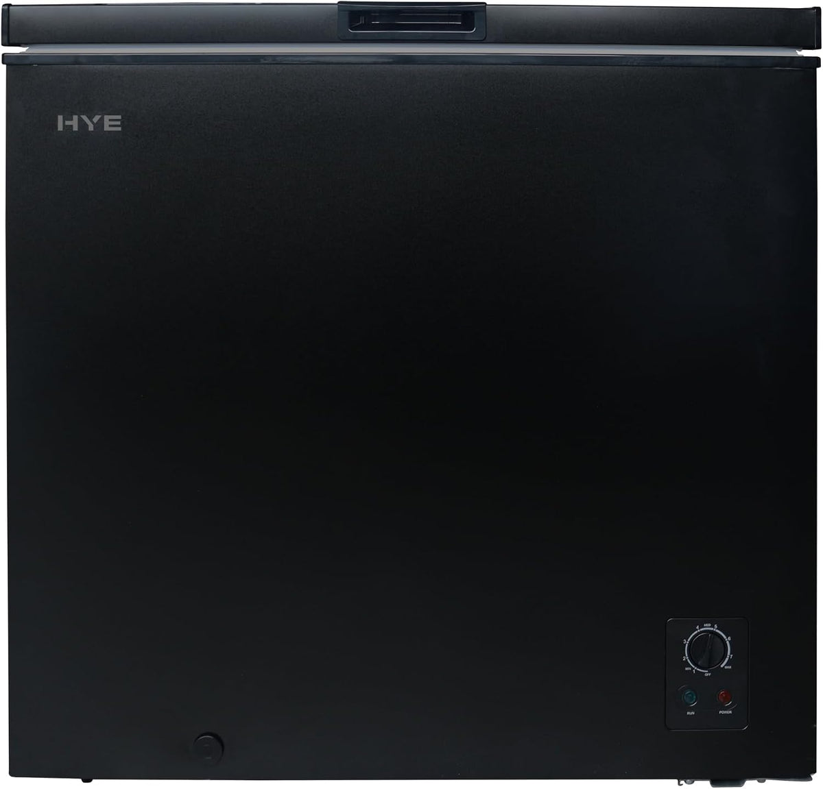 HYE Chest Freezer - 205L Capacity, Freestanding Design, Black