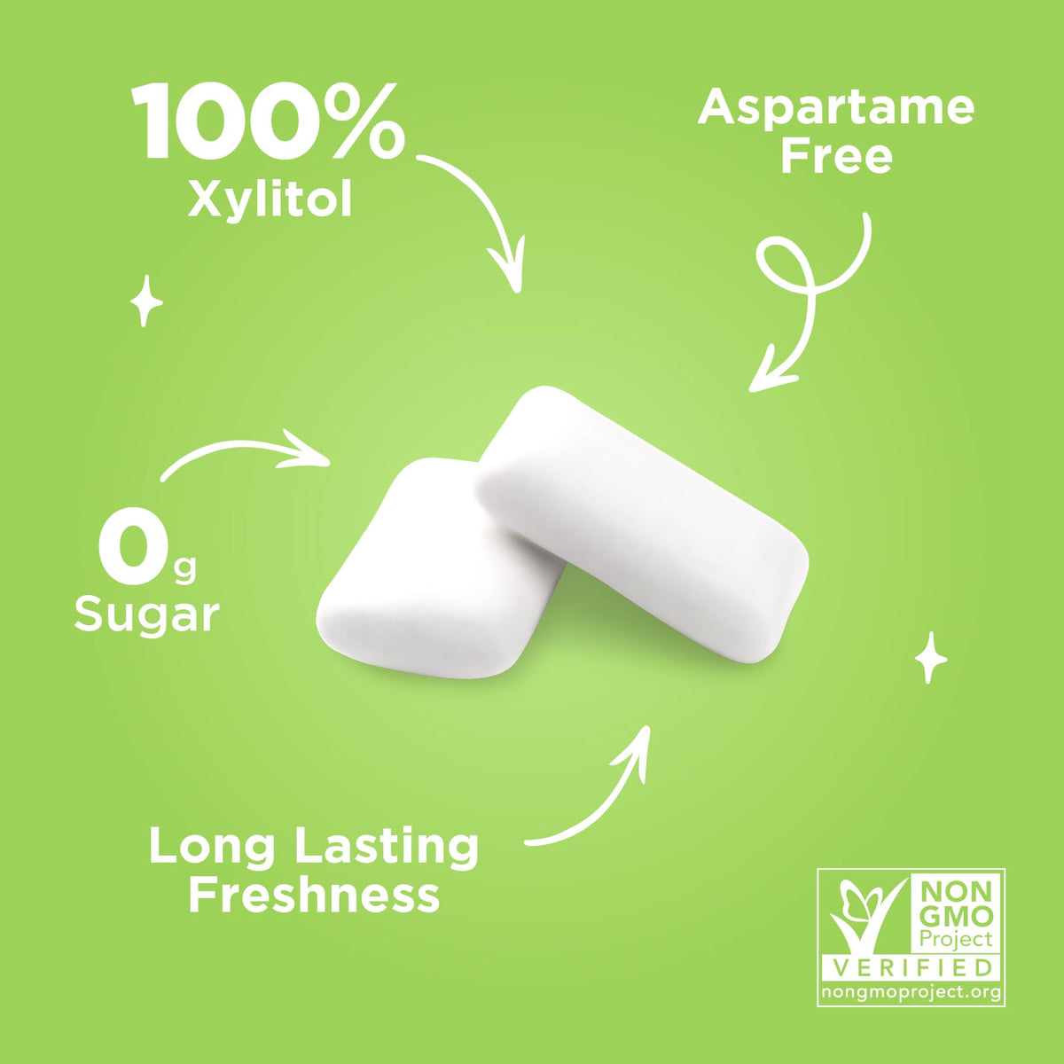 PUR Gum, Spearmint, Xylitol Gum, No Artificial flavour, 55 Count