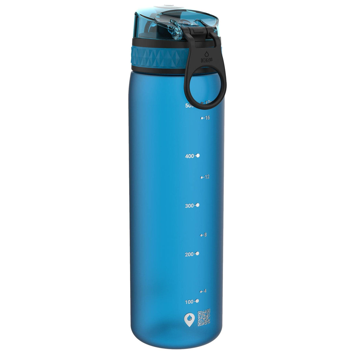 Ion8 Water Bottle, 500 ml/18 oz, Leak Proof, Easy to Open, Secure Lock, Dishwasher Safe, Hygienic Flip Cover, Carry Handle, Fits Cup Holders, Easy Clean, Hot Pink