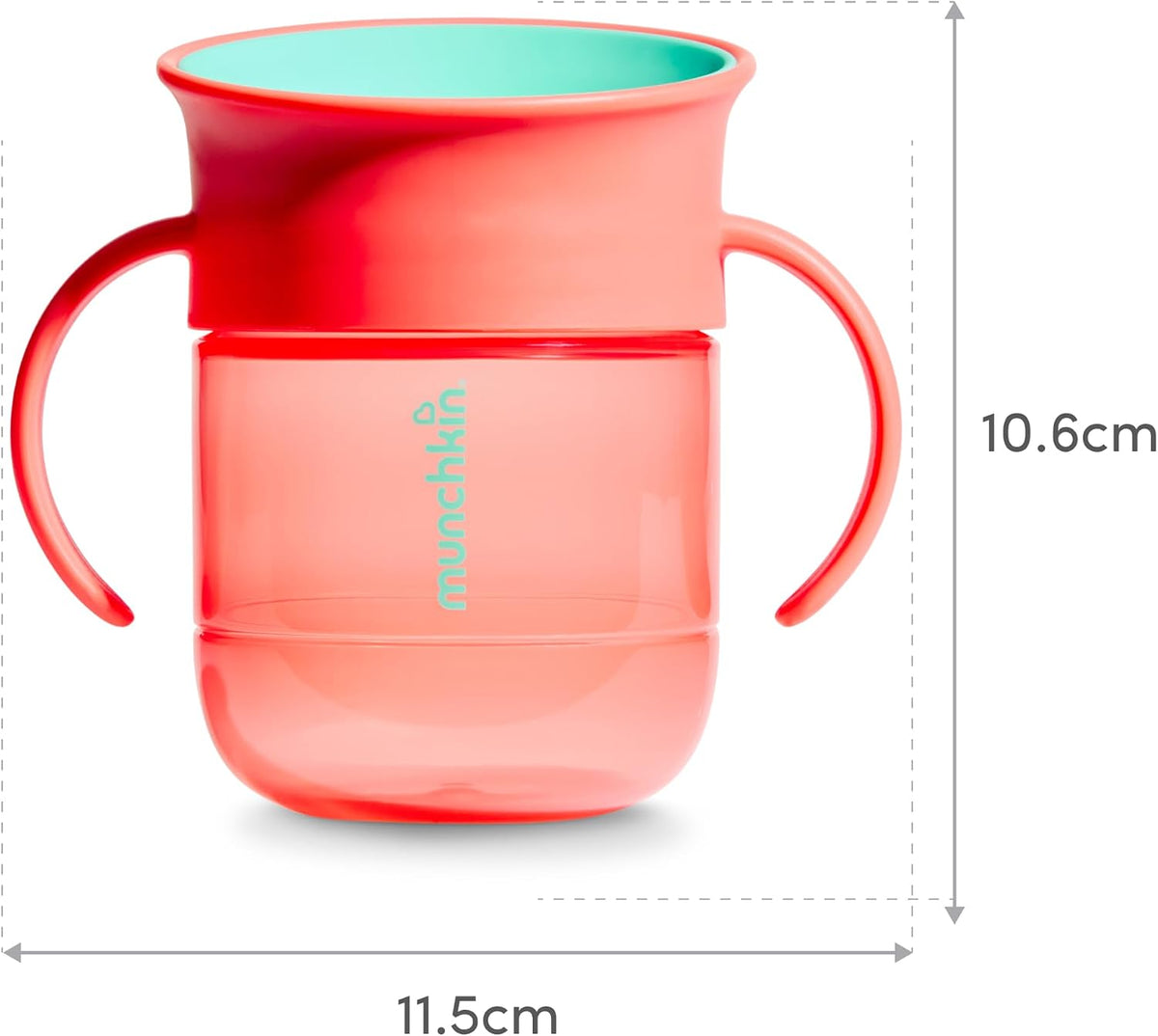 Munchkin Miracle 360 Baby Cup |2-Pack | 6m+ | 207ml | Purple/Coral