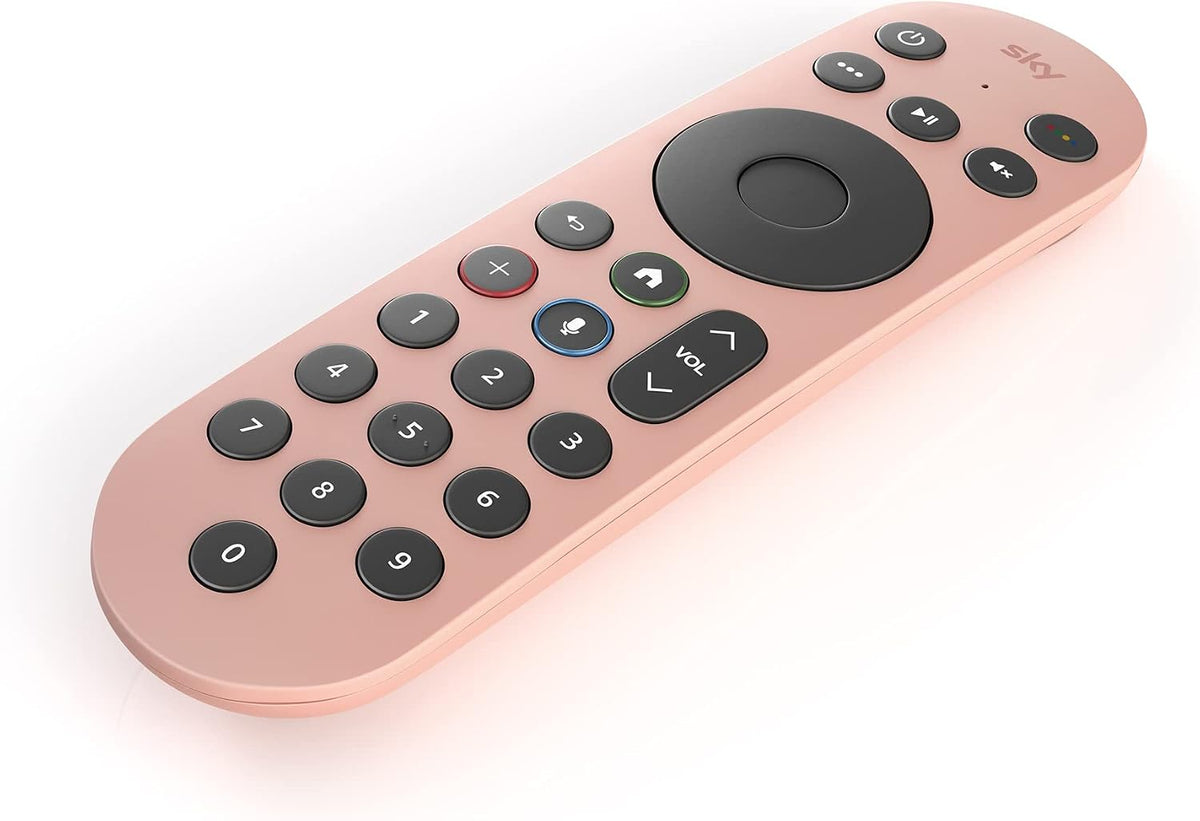 Sky Glass and Sky Stream TV Remote - Dusky Pink