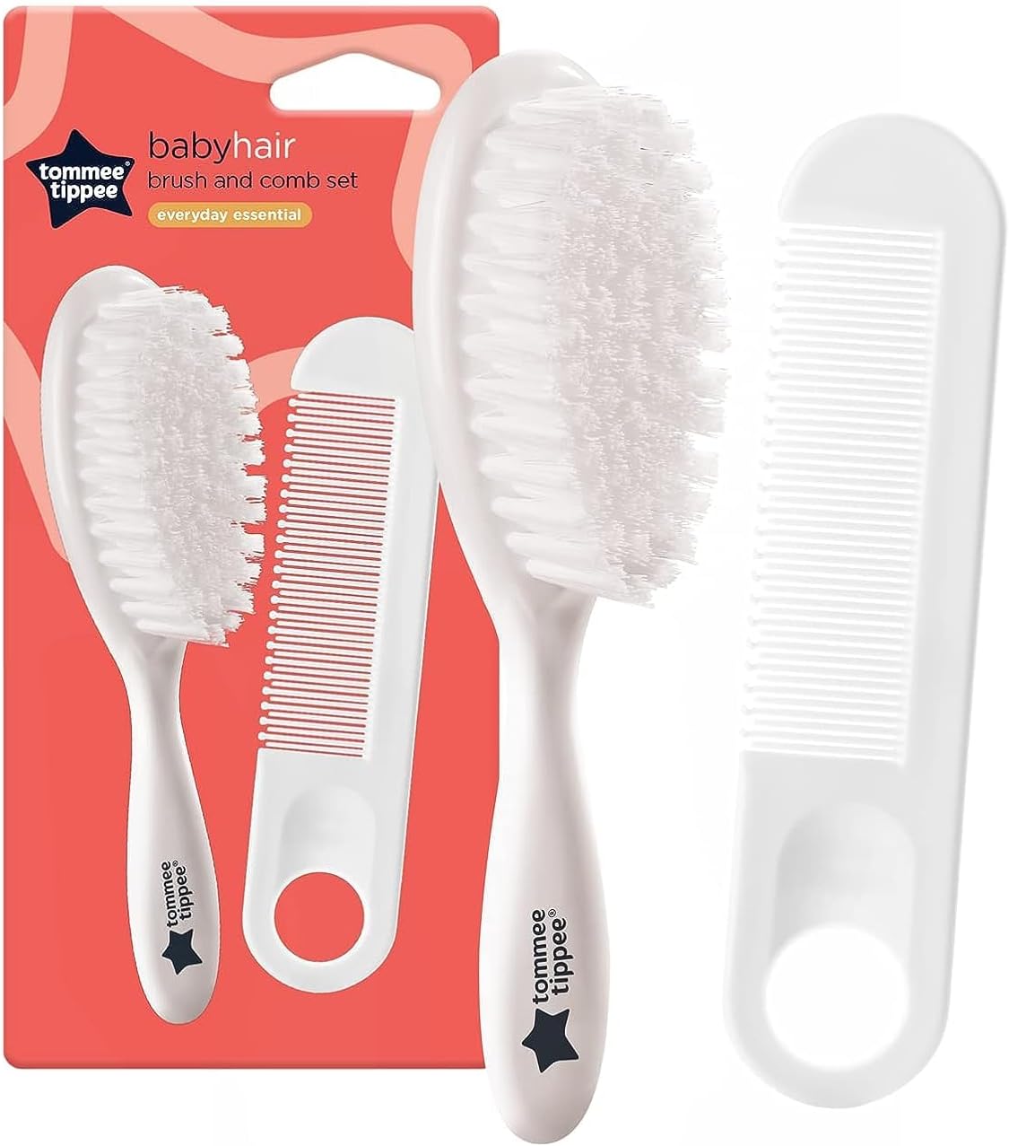 Tommee Tippee Essential Basics Brush and Comb Set White