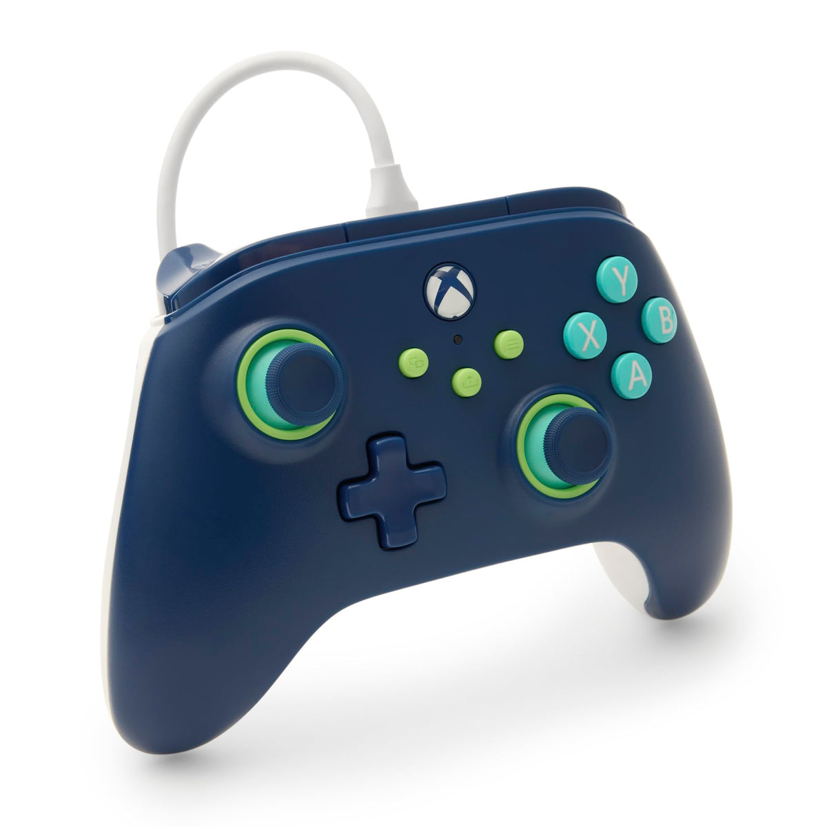 PowerA Wired Controller For Xbox Series X & S, Xbox One, PC, Windows 10 & 11, Dual Rumble Motors, Detachable 10ft USB Cable, 3.5mm Stereo Headset Jack, Official: Blue