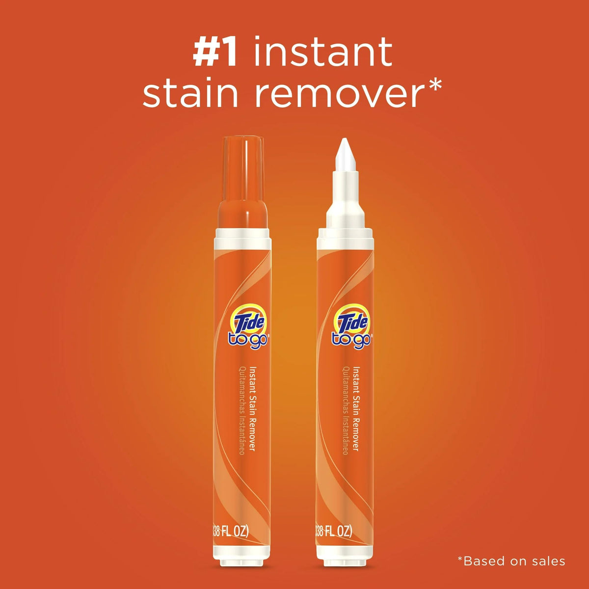Tide To Go Stain Remover Pen, Portable, White, 3 Count