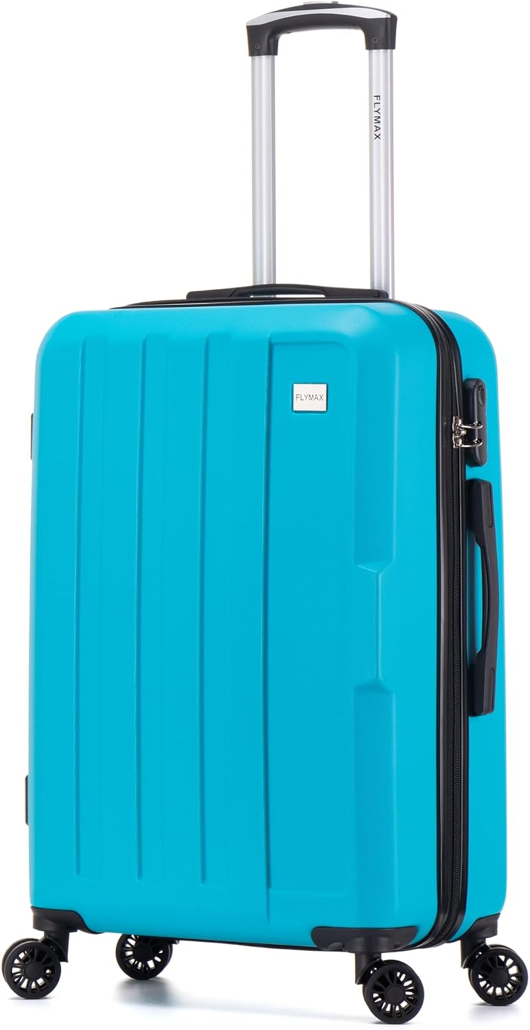 FLYMAX 29" Large Suitcase 4 Wheel Lightweight Luggage Hard Shell Travel Case Hold Check in Fits 23kg - 27kg + 3 Digit Lock Suitcase Large + Telescopic Handle 103 Litre Capacity