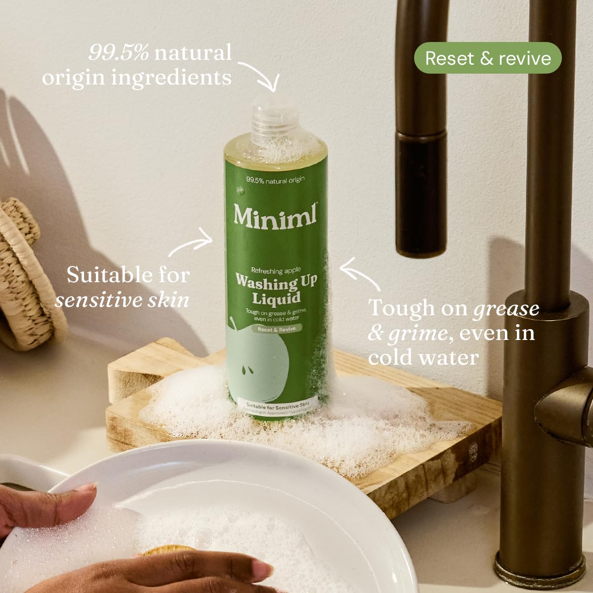 Miniml Eco Washing Up Liquid 5L Refill – Wild Rhubarb & Lemon