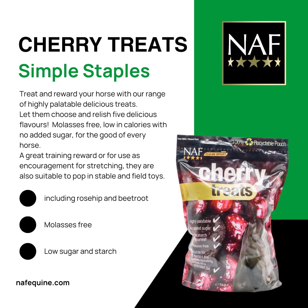 NAF Blueberry & Banana Horse Treats 1kg – Natural Low-Sugar Equine Snacks – Laminitis-Friendly Healthy Horse & Pony Treats – Nutritious Daily Reward for Training, Bonding & General Feeding