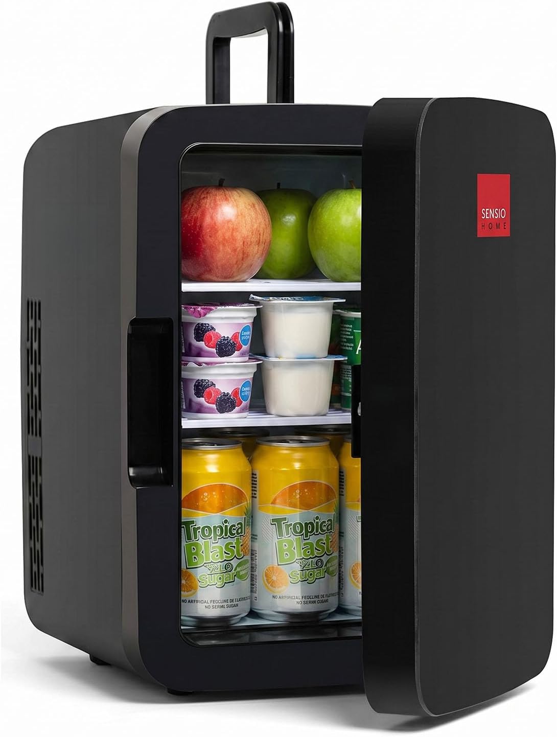 SENSIOHOME 10L Mini Fridge Cooler & Warmer - Sleek Small Fridge for Drinks, Skincare, Makeup, Medicine & Snack Chiller - AC DC 12V Car Refrigerator for Travel, Gamer, Office, Dorm & Camping