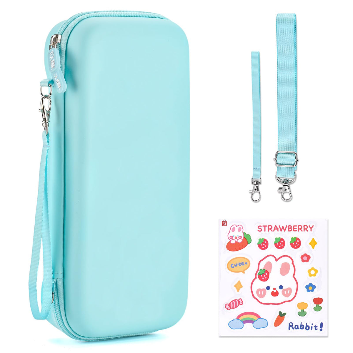 Younik Switch Accessories Bundle, 17 in 1 Switch Accessories Kit for Girls Include Switch Carrying Case with 9 Game Card Slots, Adjustable Stand, Protective Case for Switch Console & J-Con (Blue)