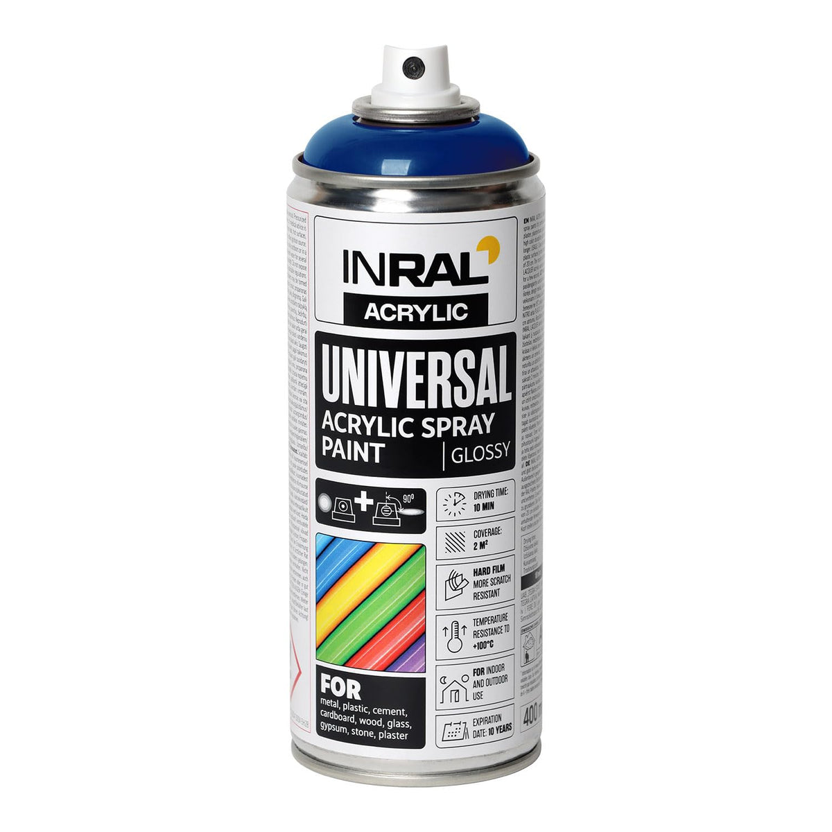 Acrylic Spray Paint Pure White Matt RAL9010 [400ml] – Universal Spray for Metal, Plastic, Wood & Stone – High-Coverage, UV & Rain Resistant – Indoor & Outdoor Use