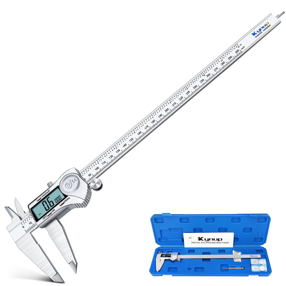 Kynup Digital Caliper 150mm, 6 inch Digital Vernier Caliper with LCD Screen