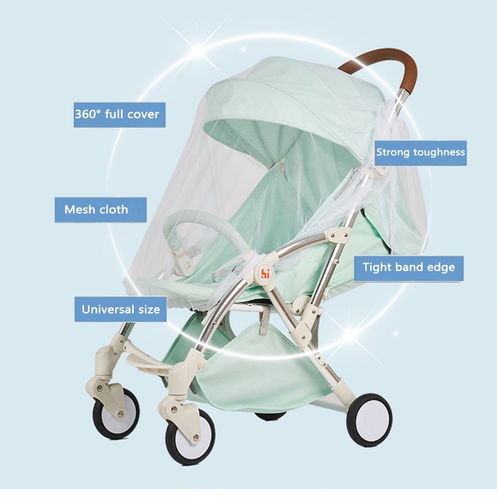 Pram Net, Universal Mosquito Fly Bug Insect Net Protection Cover for Buggy Carrycot Bed Stroller Bassinet Basket Jogger Travel Cot