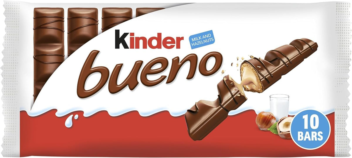 Kinder Bueno Classic Chocolate Bars, Pack of 6